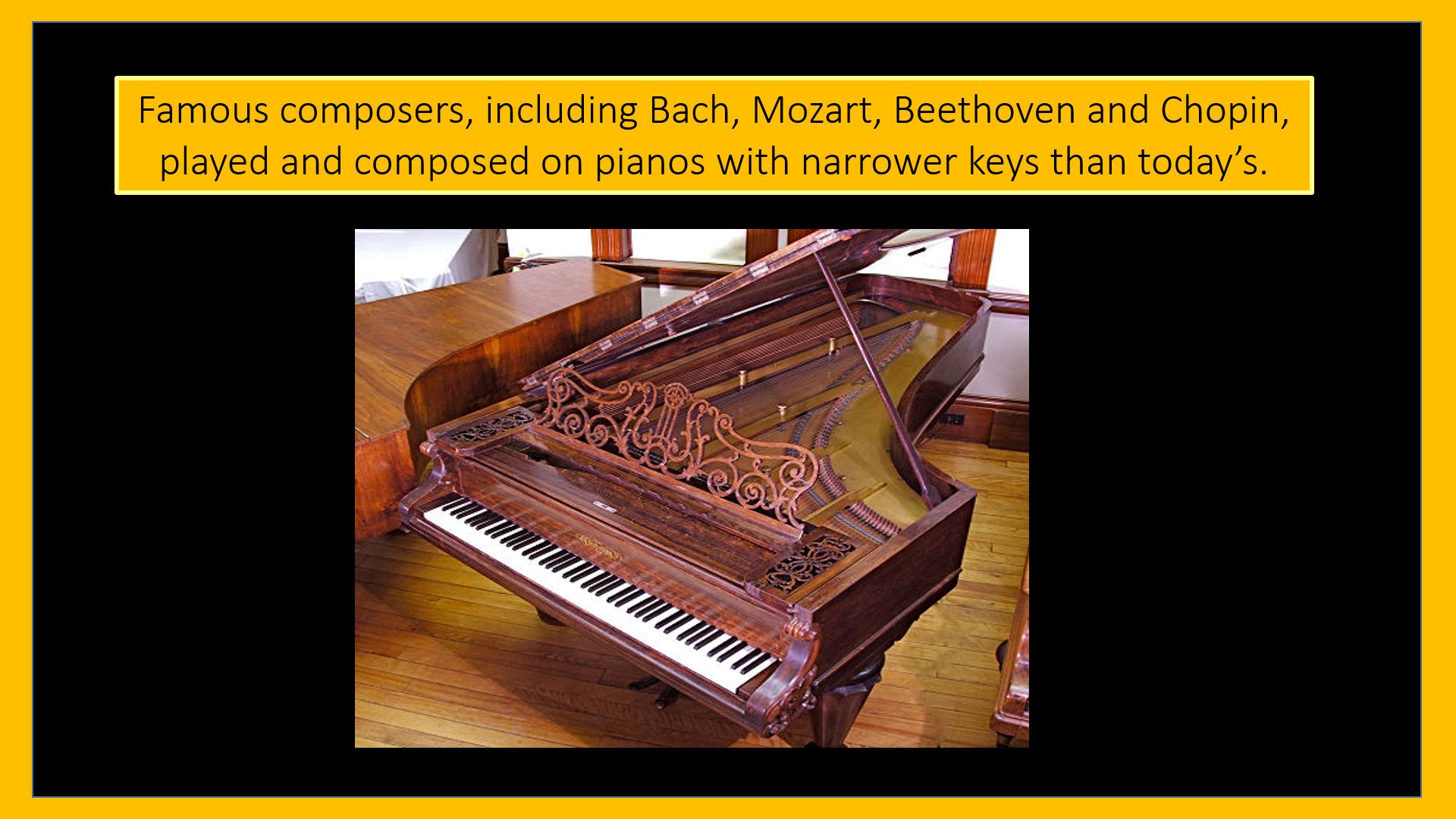Plate II, historical piano keyboard